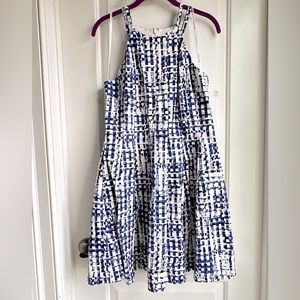 Guess fit and flare double spaghetti strap dress